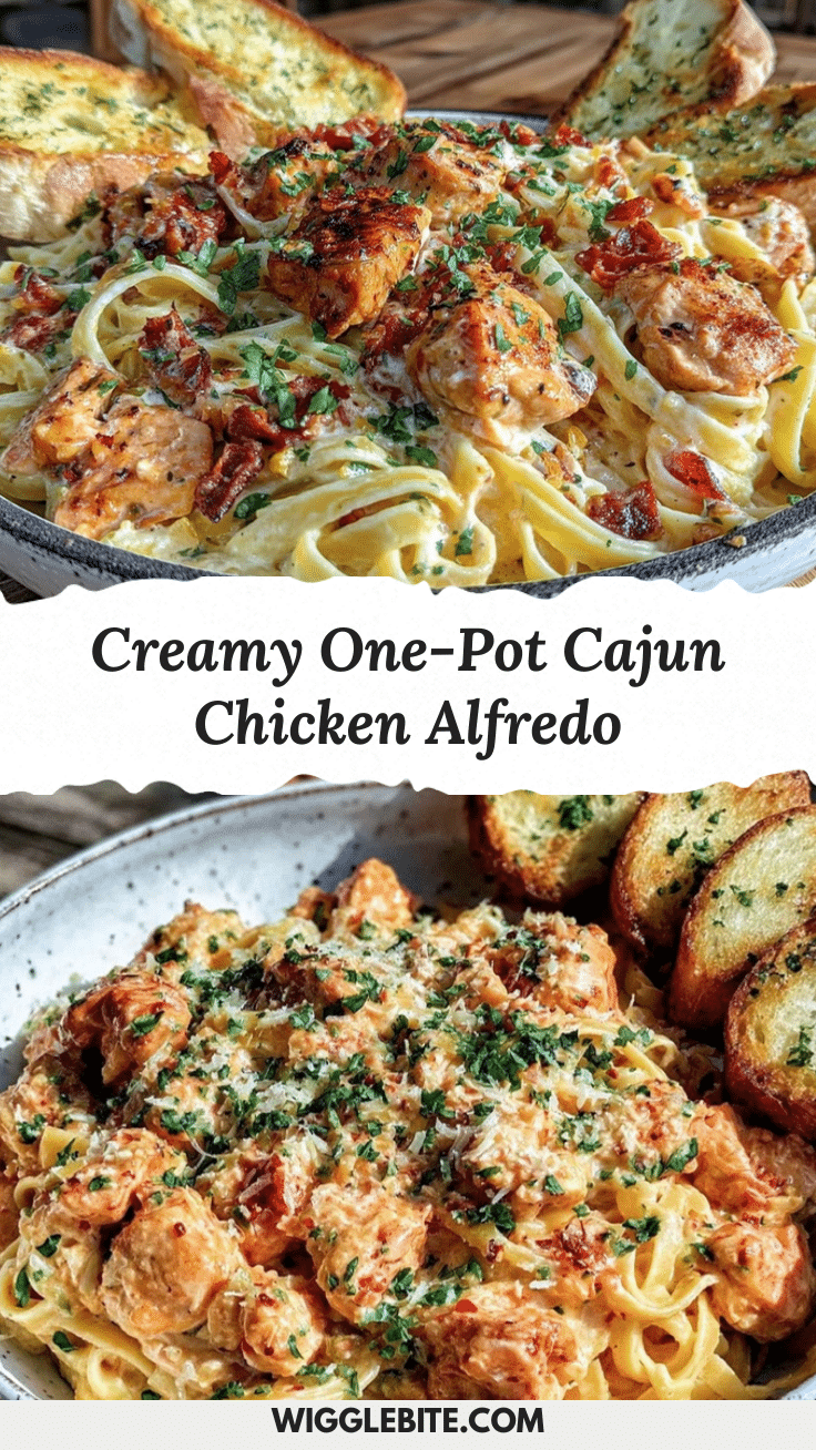 Creamy One-Pot Cajun Chicken Alfredo recipe