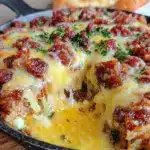 creamy queso fundido with spicy chorizo - featured image
