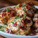 creamy slow cooker tuscan chicken - featured image