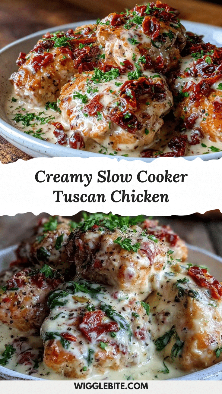 creamy slow cooker tuscan chicken recipe