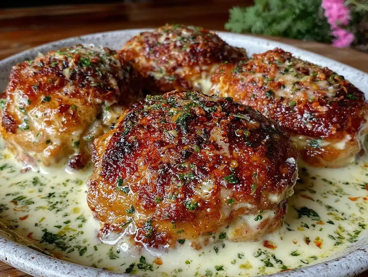 creamy smothered chicken thighs preparation steps