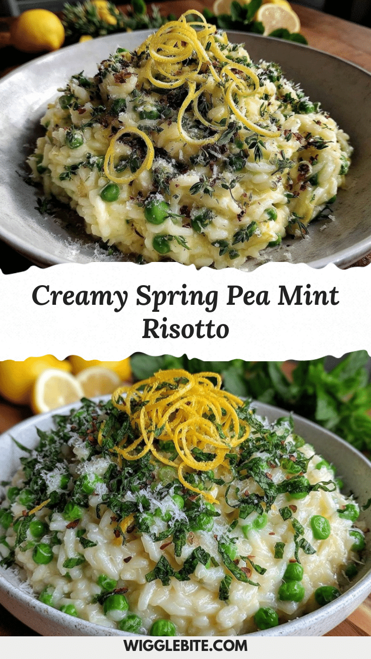 creamy spring pea and mint risotto recipe