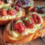 creamy whipped feta crostini - featured image