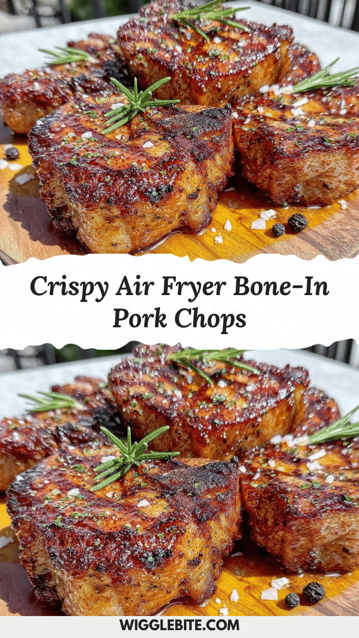 crispy air fryer bone-in pork chops recipe