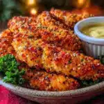 crispy air fryer everything bagel chicken tenders - featured image