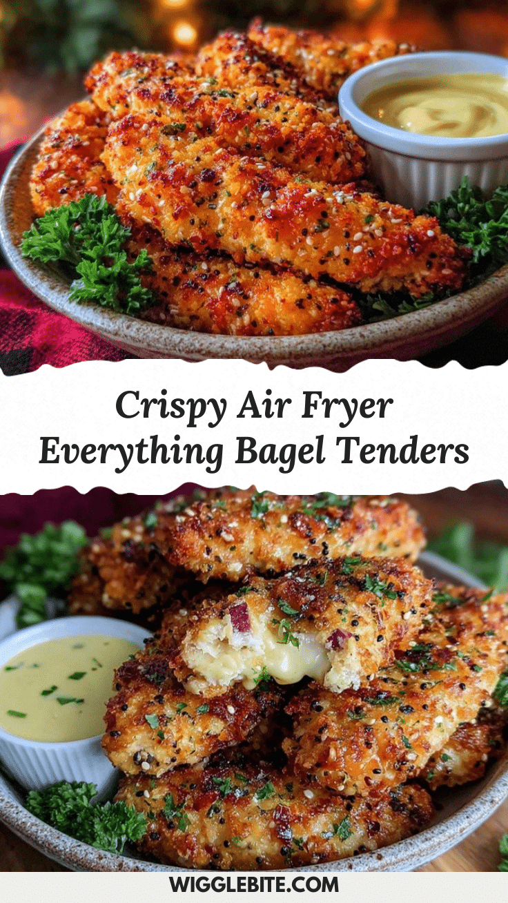 crispy air fryer everything bagel chicken tenders recipe