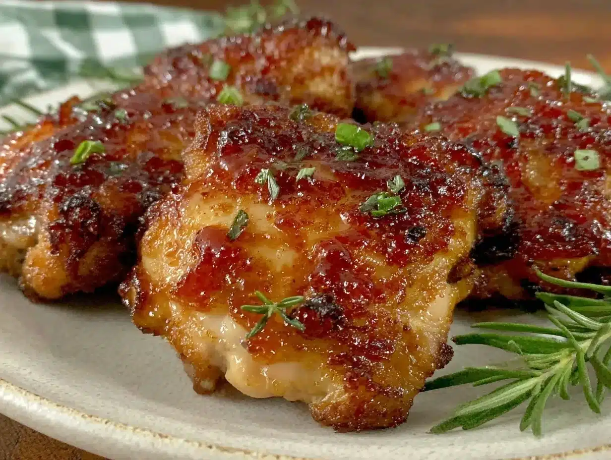 crispy air fryer honey garlic chicken thighs preparation steps