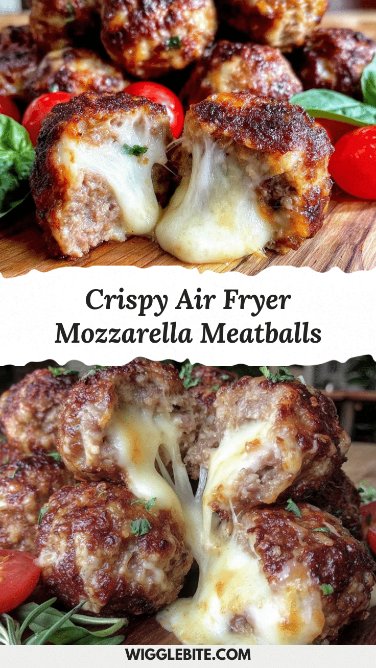 crispy air fryer mozzarella-stuffed meatballs recipe