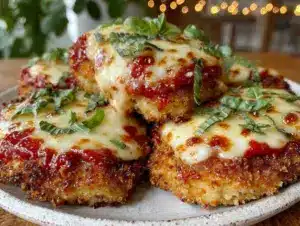 crispy baked chicken parmesan - featured image