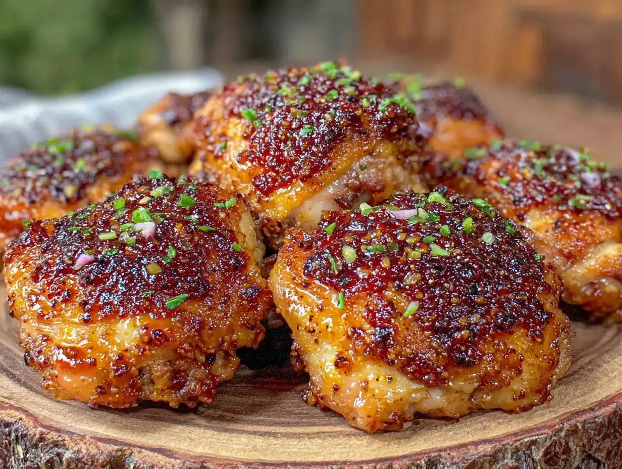 crispy baked chicken thighs with honey mustard glaze preparation steps