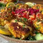 crispy baked falafel bowls - featured image