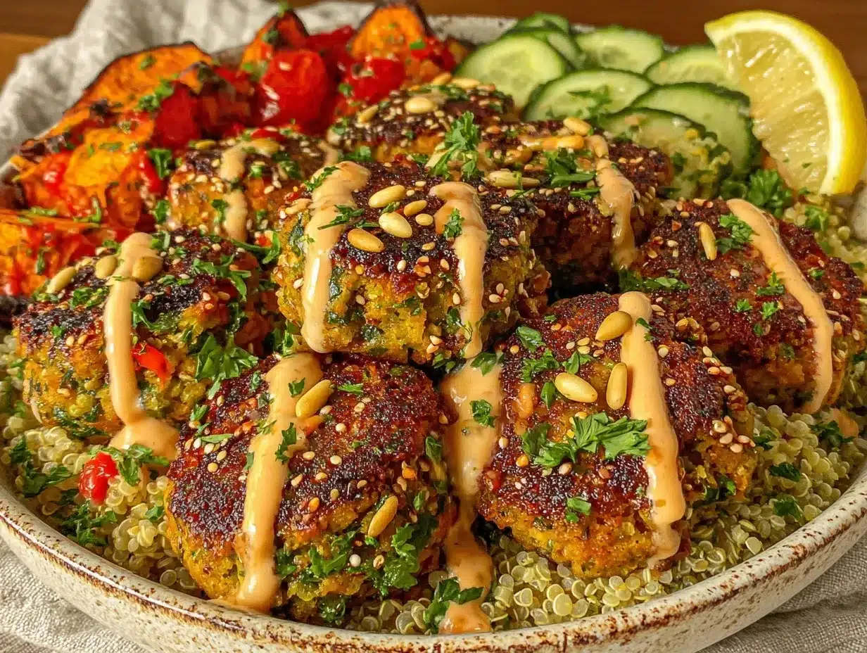 crispy baked falafel bowls preparation steps