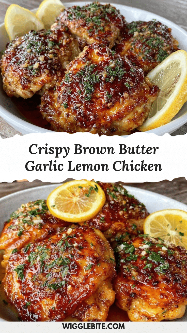 crispy brown butter garlic chicken with lemon recipe