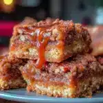 crispy butter pecan cookie bars - featured image