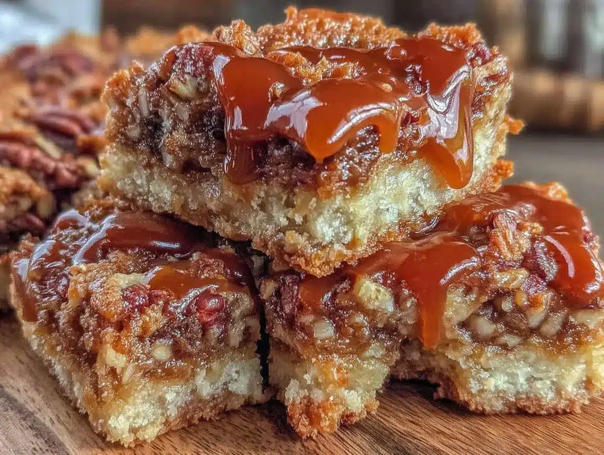 crispy butter pecan cookie bars preparation steps