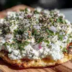 crispy cottage cheese flatbread - featured image
