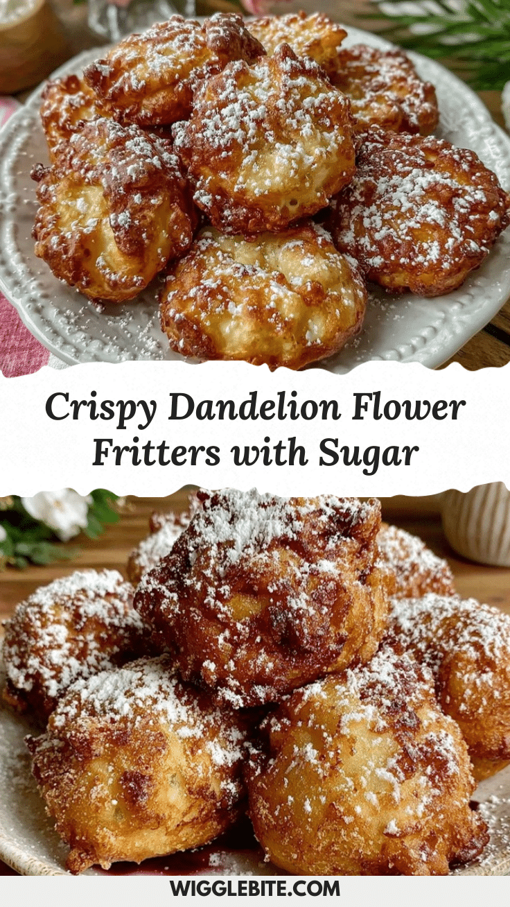 crispy dandelion flower fritters recipe