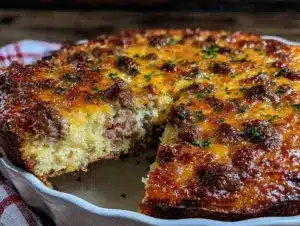 crispy hash brown egg casserole - featured image