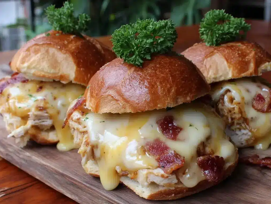 crispy hot brown sliders - featured image