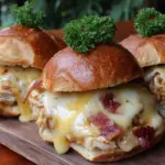crispy hot brown sliders - featured image