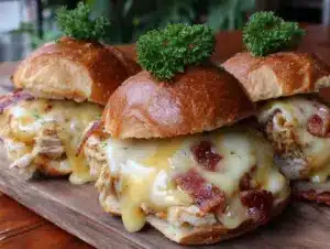 crispy hot brown sliders - featured image