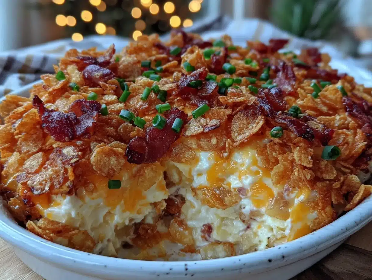 crispy loaded funeral potatoes - featured image