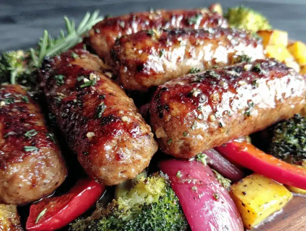 crispy sheet pan sausage dinner - featured image
