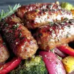crispy sheet pan sausage dinner - featured image