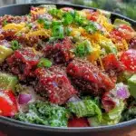 crispy smash burger salad bowl - featured image