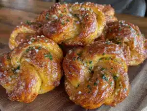 crispy sourdough discard garlic knots - featured image