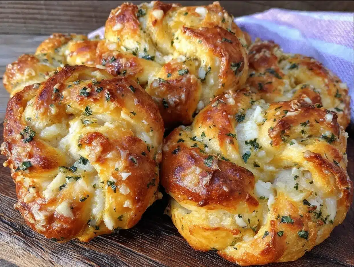 crispy sourdough discard garlic knots preparation steps