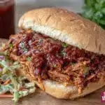 crockpot bbq pulled chicken sandwiches - featured image
