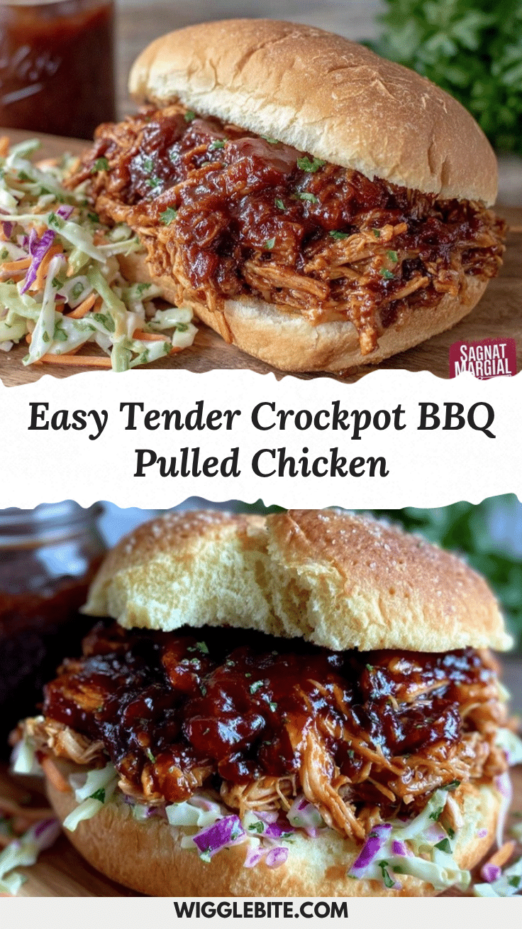 crockpot bbq pulled chicken sandwiches recipe