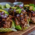 crockpot carnitas lettuce wraps - featured image