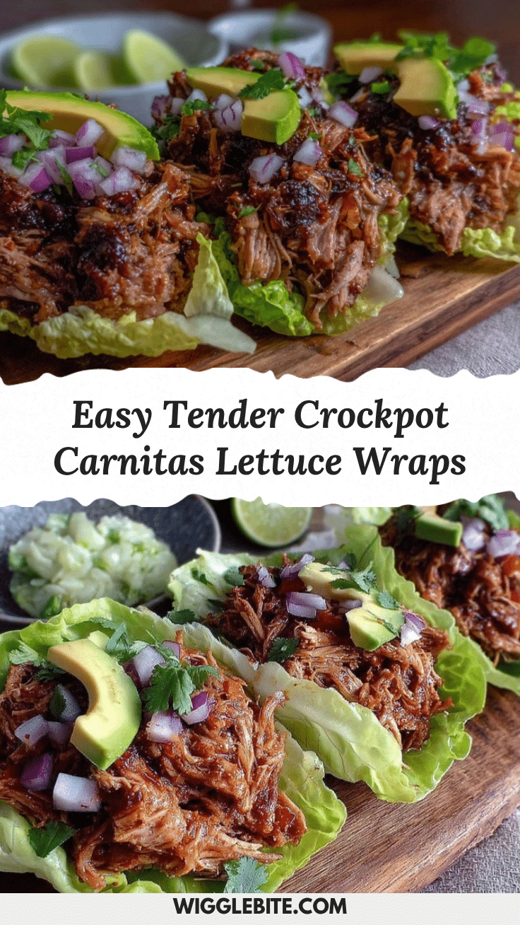 crockpot carnitas lettuce wraps recipe