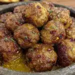 crockpot honey garlic meatballs - featured image