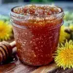 dandelion jelly with honey - featured image