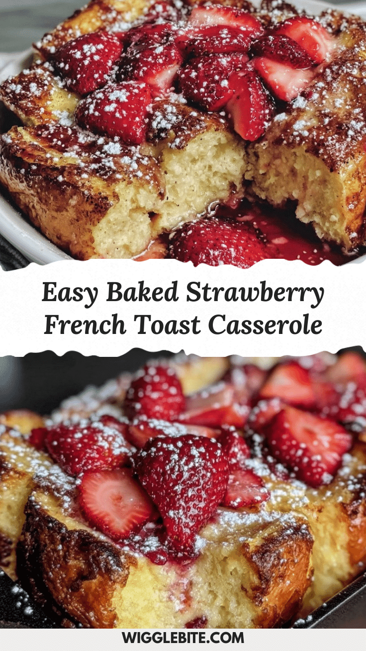 easy baked strawberry french toast casserole recipe