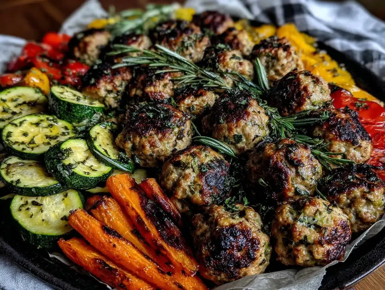 easy crispy turkey meatball sheet pan meal prep preparation steps