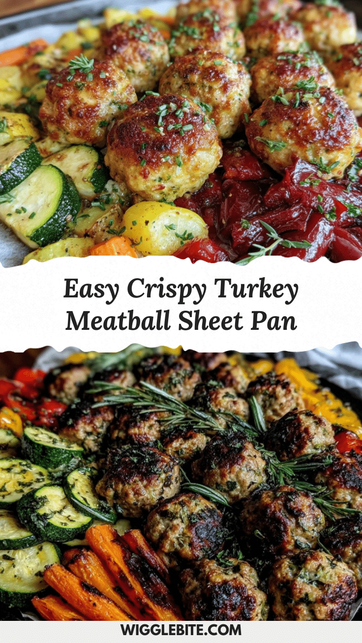 easy crispy turkey meatball sheet pan meal prep recipe