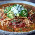 easy crockpot chicken tortilla soup - featured image