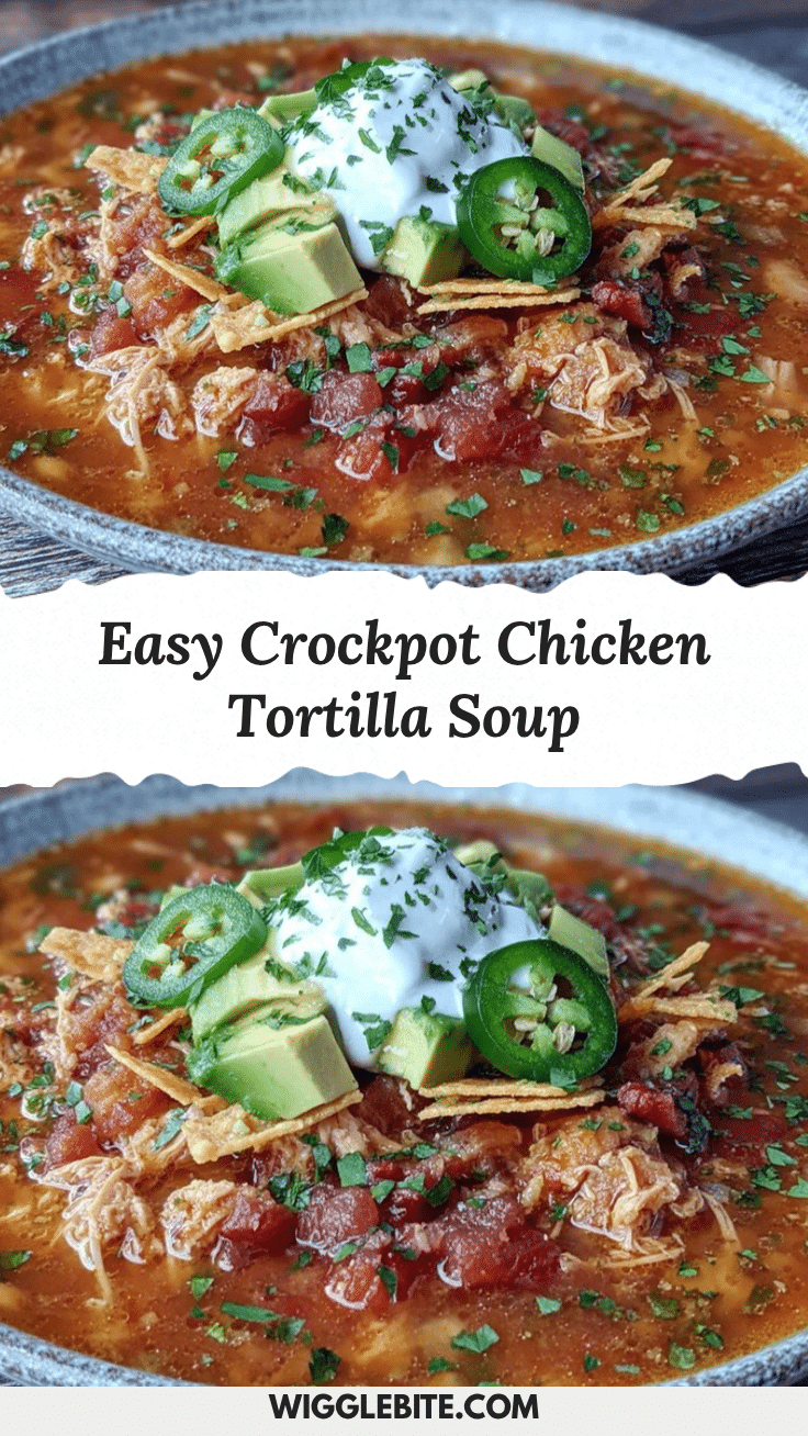 easy crockpot chicken tortilla soup recipe