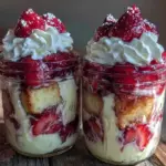 Easy Layered Strawberry Shortcake Trifle Jars - featured image