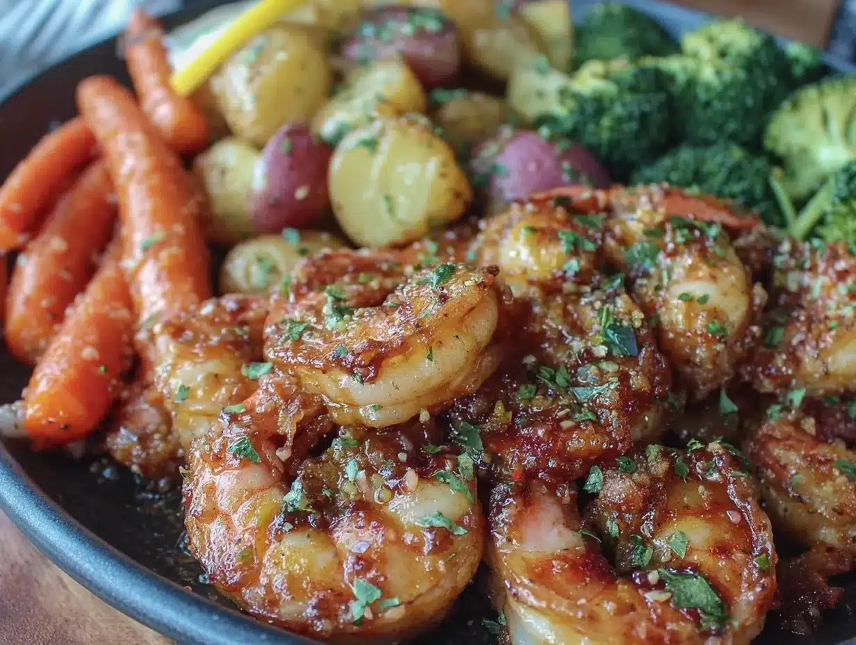 easy sheet pan honey garlic shrimp preparation steps