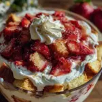 easy strawberry shortcake trifle - featured image
