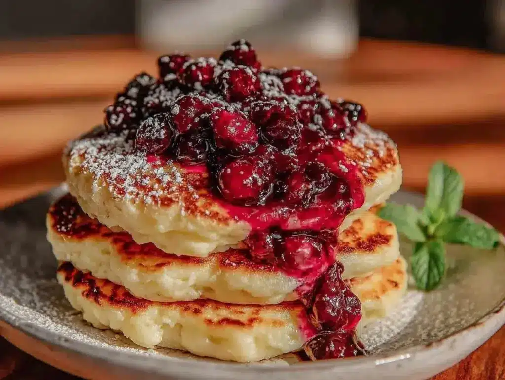 fluffy lemon ricotta pancakes - featured image