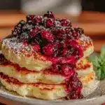 fluffy lemon ricotta pancakes - featured image