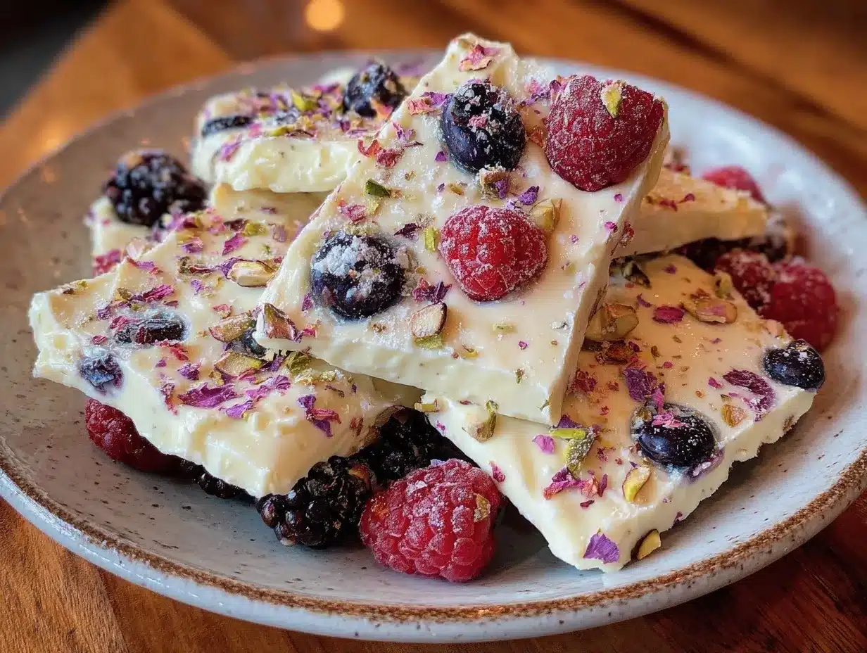 fresh frozen yogurt bark preparation steps