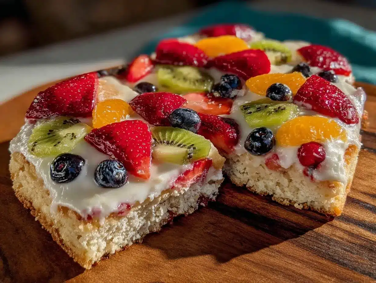 fresh fruit pizza preparation steps