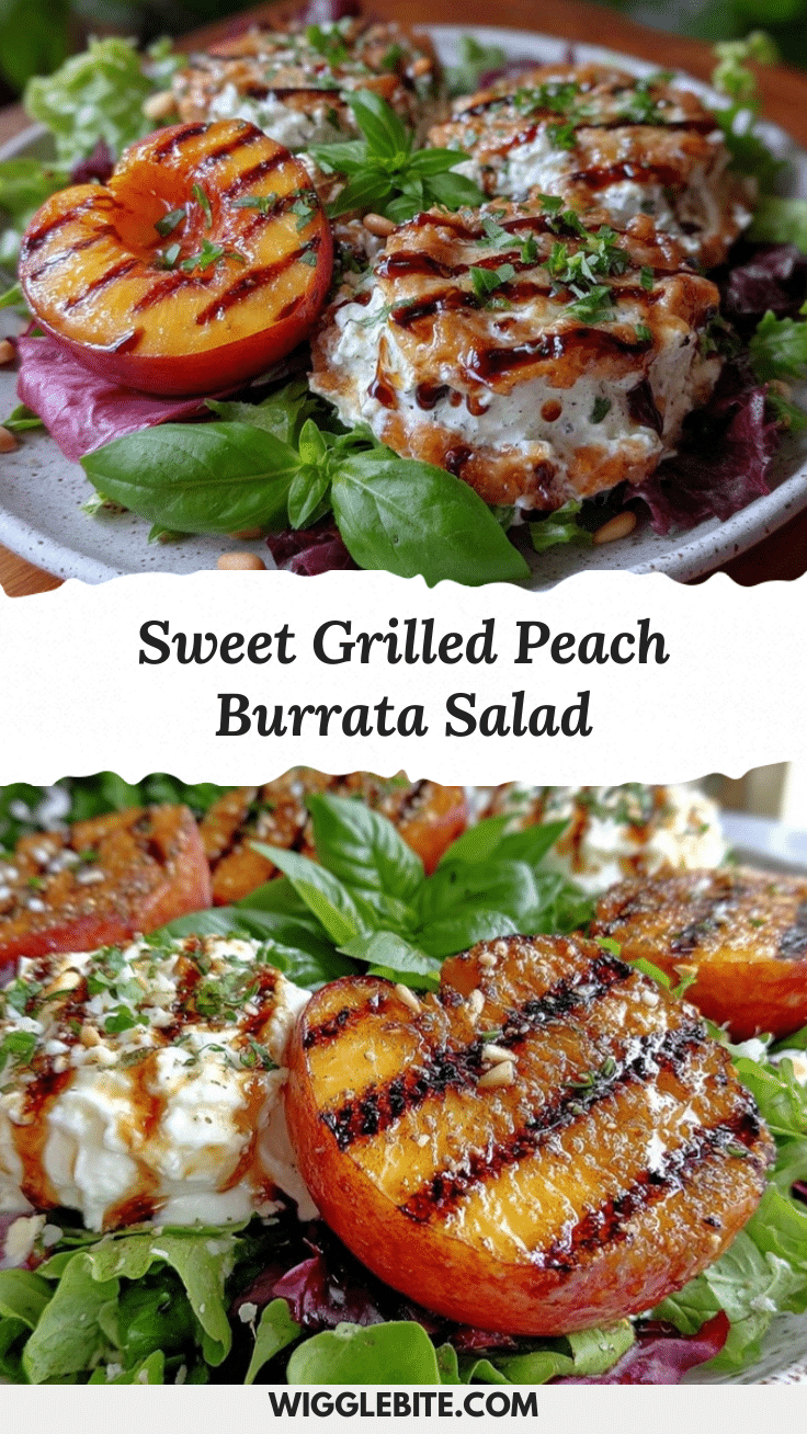 fresh grilled peach and burrata salad recipe